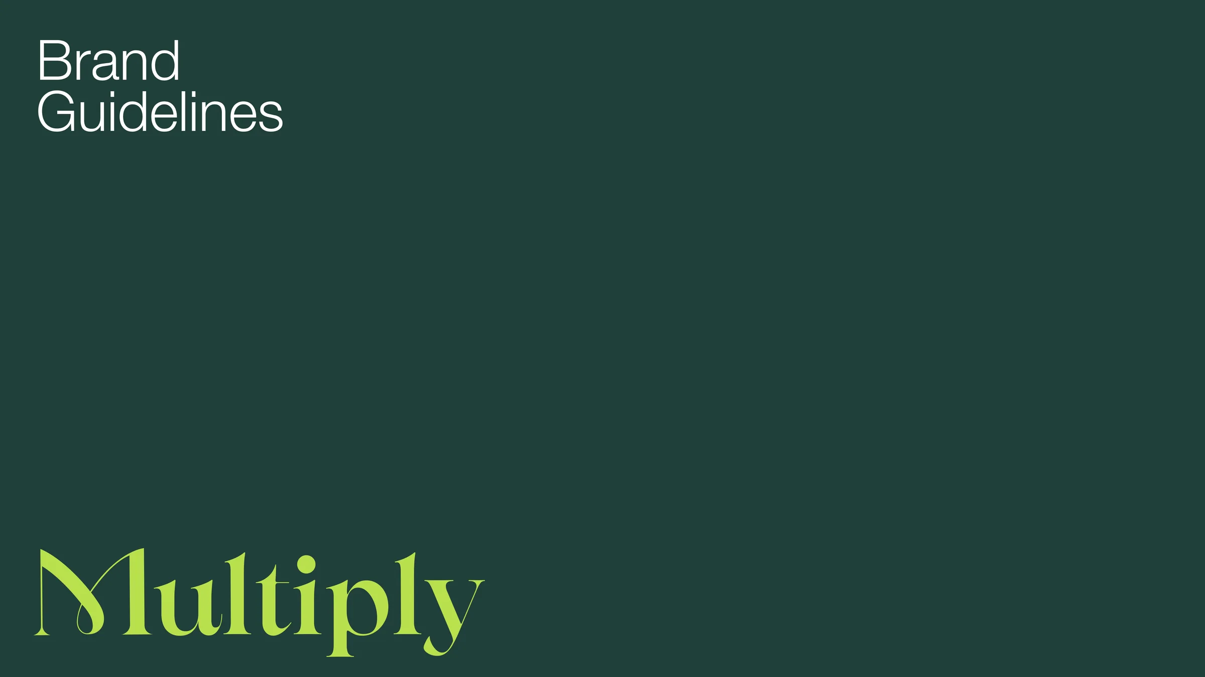 Multiply — brand guidelines