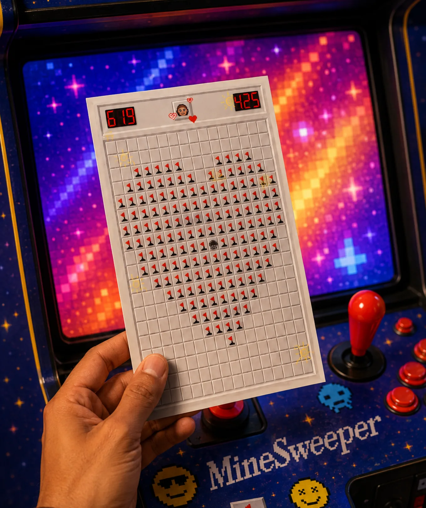 UGLY Sweater — MineSweeper arcade cabinet